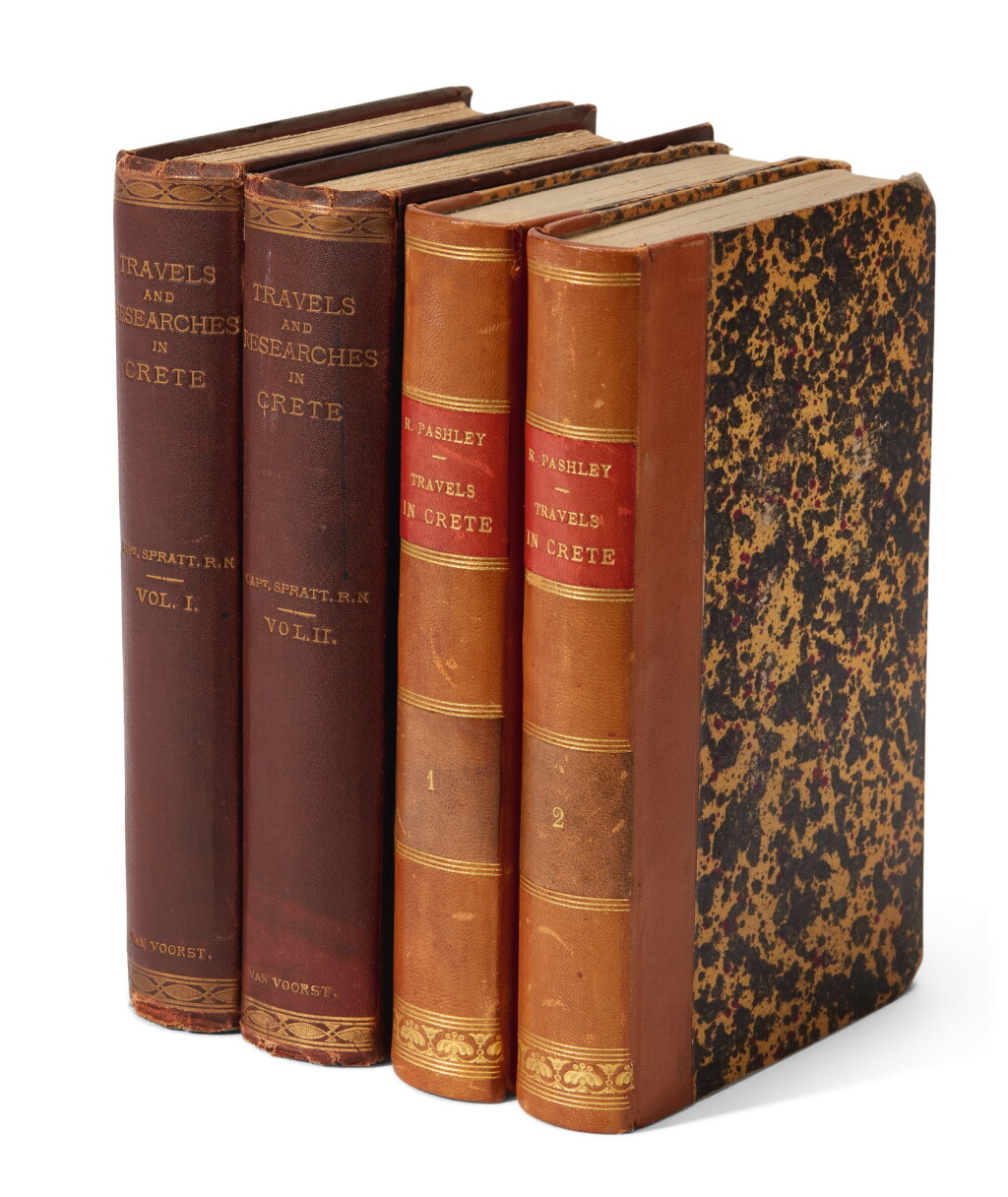 View full screen - View 1 of Lot 170. Spratt | Travels and Researches in Crete, 1865, 2 volumes | Pashley, Travels in Crete, 1837, 2 volumes .