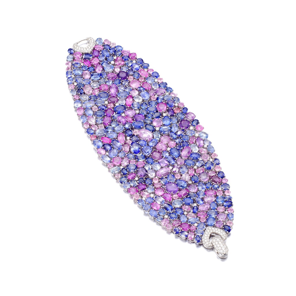 View full screen - View 1 of Lot 45. MICHELE DELLA VALLE | GEM SET AND DIAMOND BRACELET.