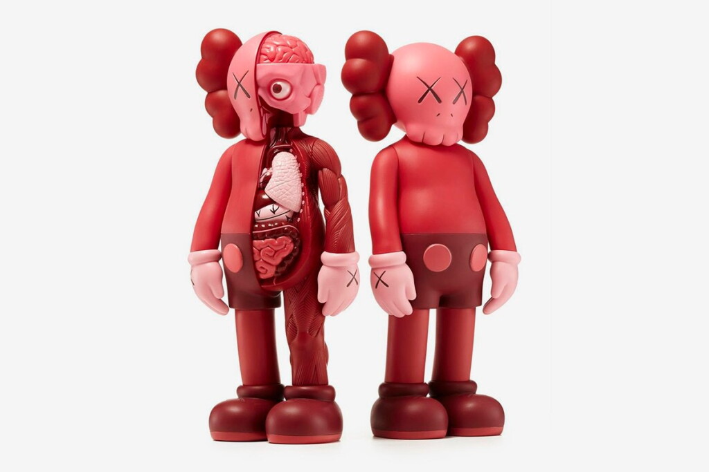 View full screen - View 1 of Lot 508. KAWS | BLUSH (FLAYED) COMPANION & BLUSH COMPANION (2).