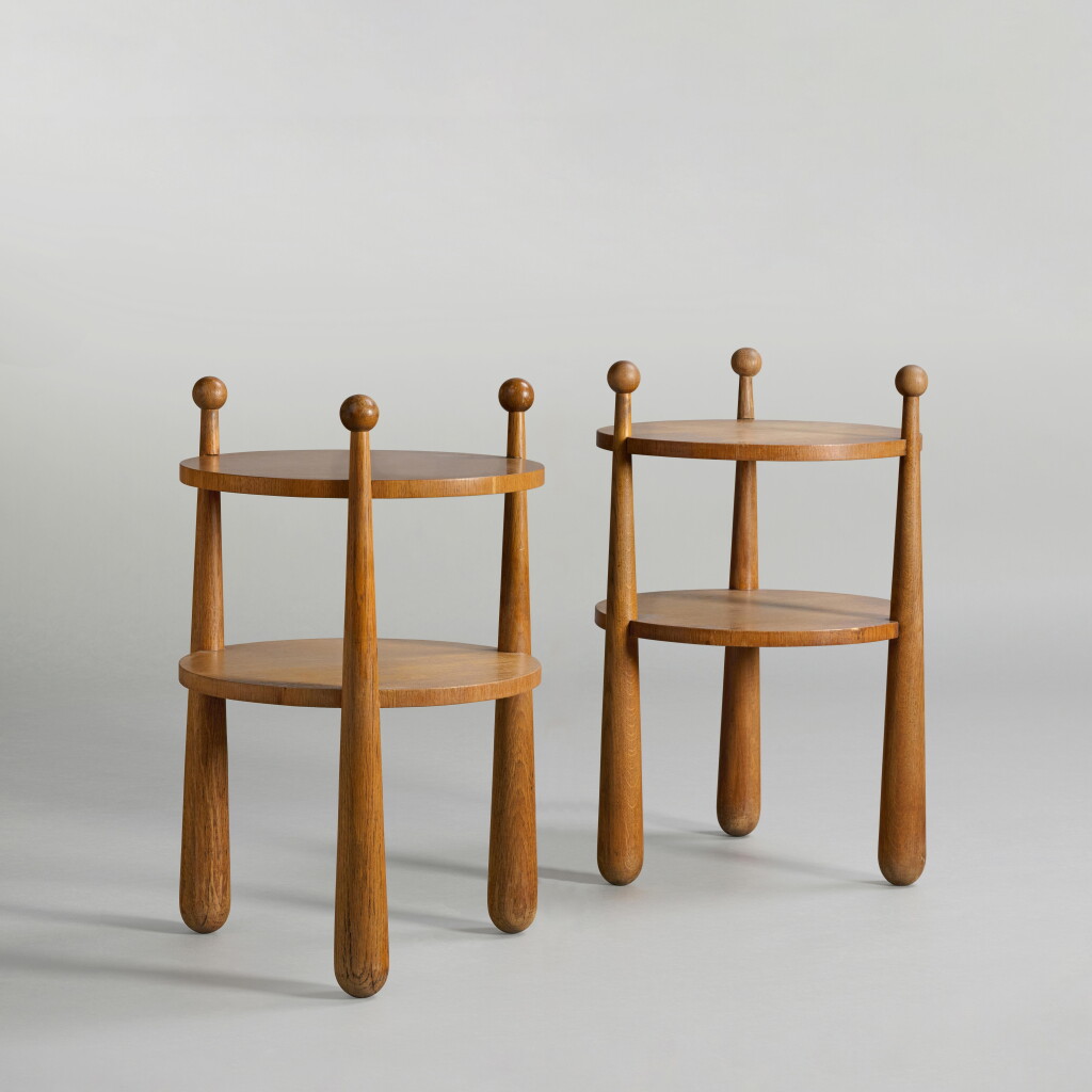 View full screen - View 1 of Lot 95. Pair of "Quille" Side Tables.