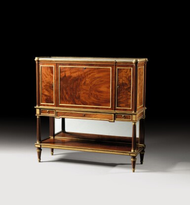 View full screen - View 1 of Lot 200. A LOUIS XVI MAHOGANY SECRÉTAIRE À ABATTANT, IN THE MANNER OF ADAM WEISWEILER | GRAND SECRÉTAIRE À ABATTANT EN ACAJOU D'ÉPOQUE LOUIS XVI, DANS LE GOÛT D'ADAM WEISWEILER.