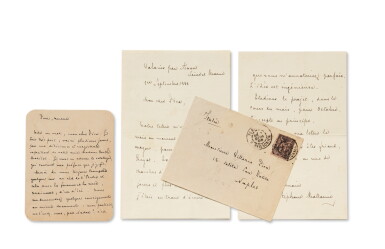 View full screen - View 1 of Lot 35. 2 lettres autographes signées au critique italien Vittorio Pica, 1869 et 1888..
