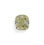 A 5.04 Carat Fancy Yellow Cushion-Cut Diamond, SI1 Clarity