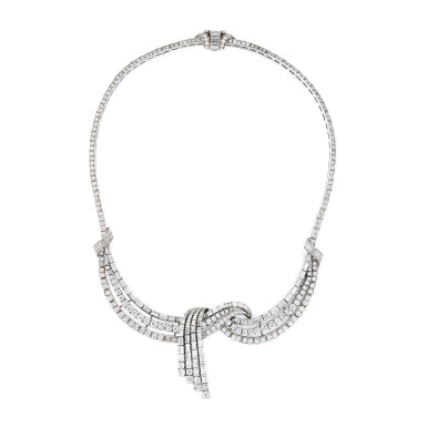 View full screen - View 1 of Lot 817. Collier diamants | Diamond necklace.