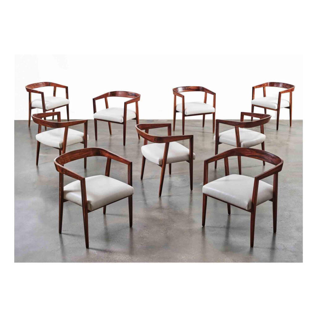 View full screen - View 1 of Lot 111. Set of Nine Dining Chairs.