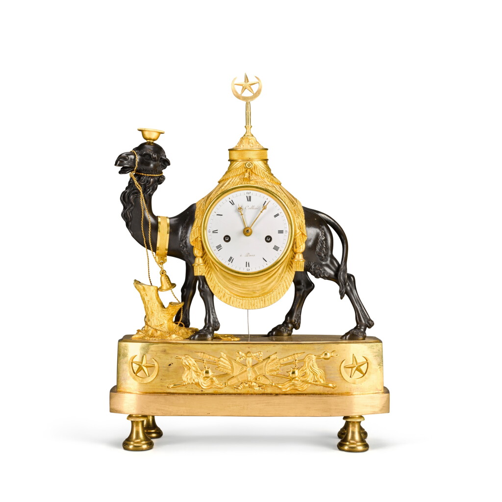 View full screen - View 1 of Lot 144. An Empire ormolu and patinated bronze camel clock or 'pendule au dromadaire', circa 1810.