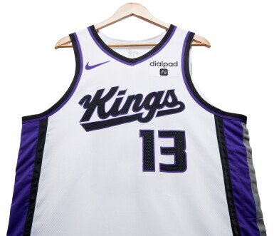 View full screen - View 1 of Lot 200. Keegan Murray Sacramento Kings 2023-2024 Game Worn Association Edition Jersey .