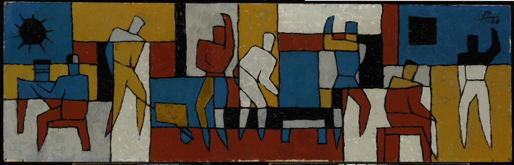 View full screen - View 1 of Lot 87. Study for the Murals at the Hospital Saint Bois Pabellon.