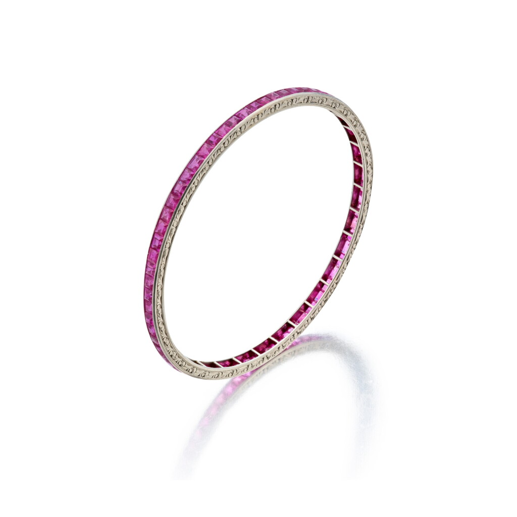 View full screen - View 1 of Lot 209. Ruby Bangle-Bracelet.