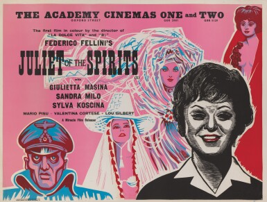 View full screen - View 1 of Lot 162. GIULIETTA DEGLI SPIRITI / JULIET OF THE SPIRITS (1966) ACADEMY CINEMA FIRST BRITISH RELEASE POSTER.