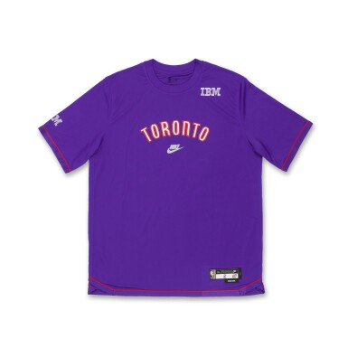 View full screen - View 1 of Lot 143. Jonathan Mogbo Toronto Raptors 2024-2025 Classic Edition Warmup Set.