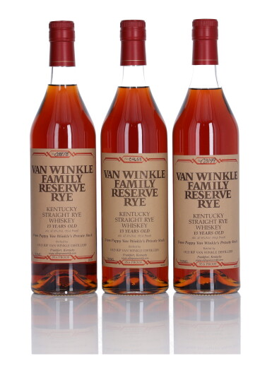 View full screen - View 1 of Lot 134. Van Winkle 13 Year Old Family Reserve Rye 95.6 Proof NV (3 Bottles 75cl).