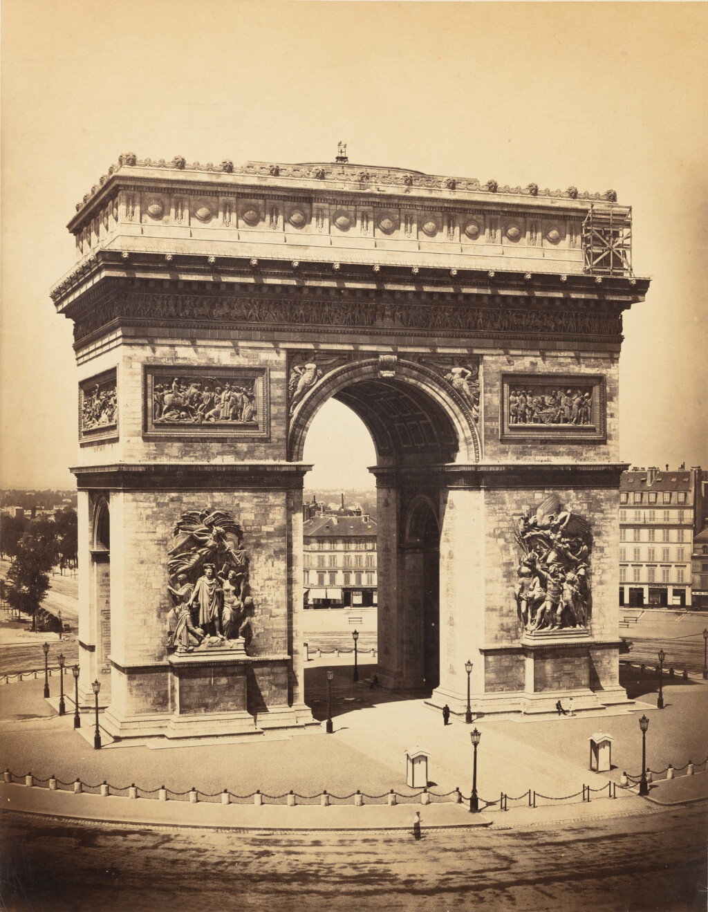 View full screen - View 1 of Lot 36. France—Gustave Le Gray | Arc de Triomphe from the Champs-Élysées, 1859.