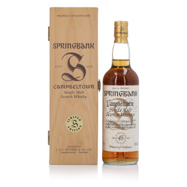 View full screen - View 1 of Lot 408. Springbank Millennium Collection 45 Year Old 40.1 abv NV (1 Bottle 70cl).