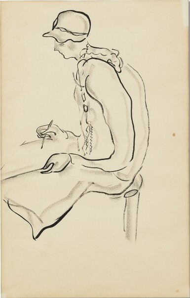 View full screen - View 1 of Lot 703. SANYU 常玉 | SEATED LADY 坐姿仕女.