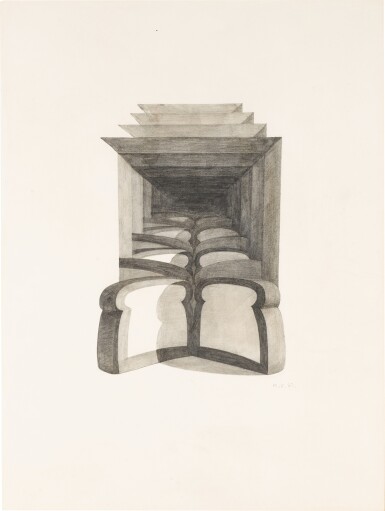 View full screen - View 1 of Lot 37. Michael Vaughan, 'Study for Bookends'.
