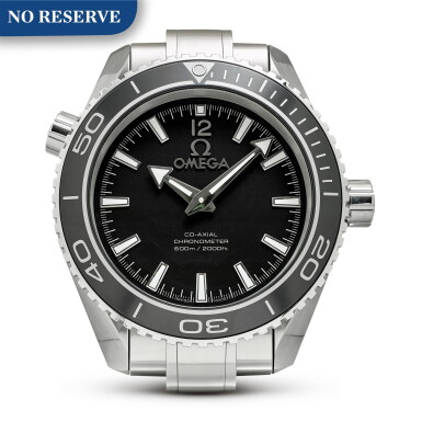 View full screen - View 1 of Lot 111. OMEGA | SEAMASTER PLANET OCEAN, A METALWORK WALL CLOCK, CIRCA 2015.