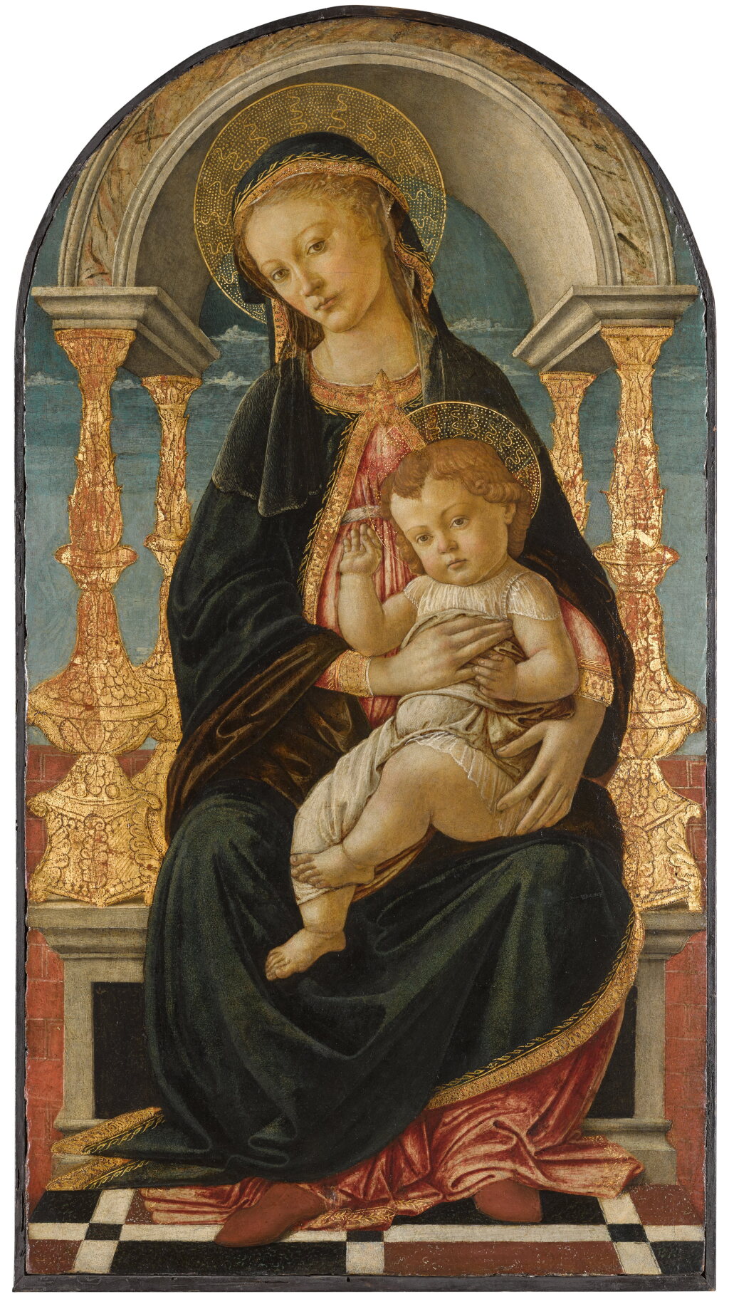 View full screen - View 1 of Lot 3. The Virgin and Child enthroned.