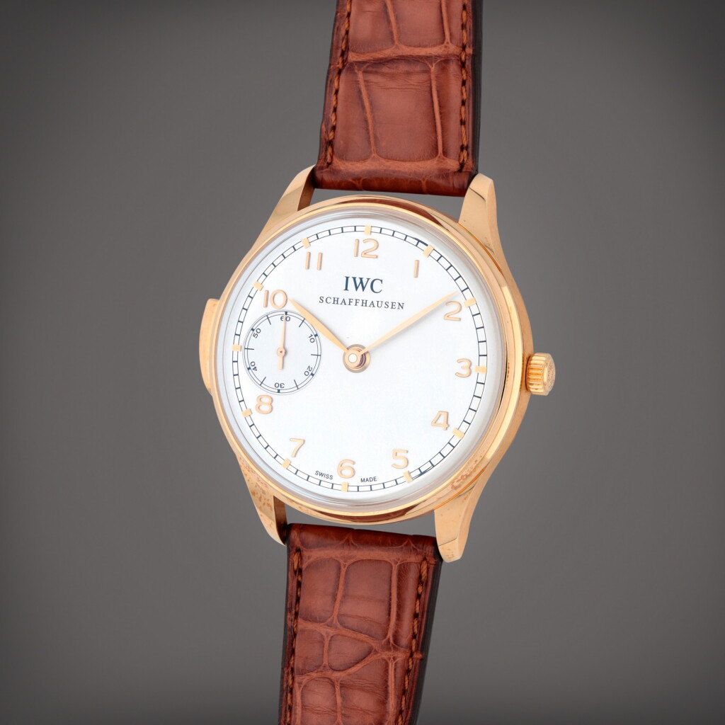 View full screen - View 1 of Lot 428. Portugieser Minute Repeater, Reference IW524202 | A limited edition pink gold minute repeating wristwatch | Circa 2008.