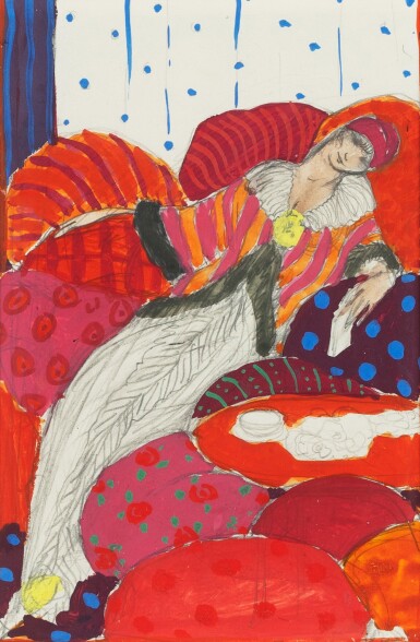 View full screen - View 1 of Lot 1038. Femme au sofa.