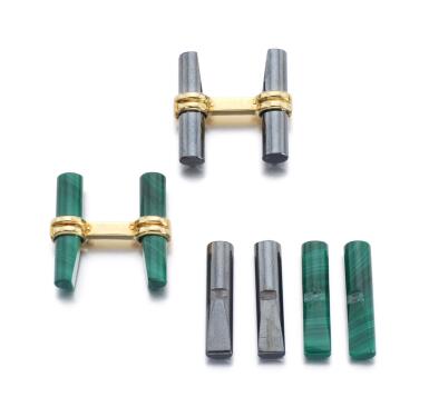 View full screen - View 1 of Lot 90. PAIR OF CUFFLINKS | BOUCHERON .