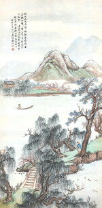 Jin Cheng, Spring Scenery of Jiangnan | 金城 江南春色 設色紙本 立軸 一九二四年作