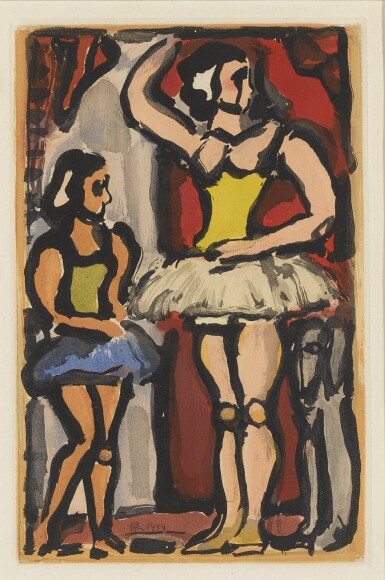 View full screen - View 1 of Lot 46. GEORGES ROUAULT | LES BALLERINES (CHAPON/ROUAULT 254).