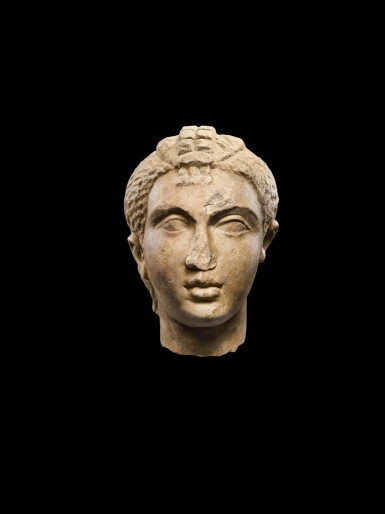 View full screen - View 1 of Lot 188. A Roman Marble Portrait Head of a Girl, circa 2nd/3rd century A.D..