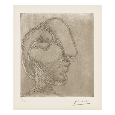 View full screen - View 1 of Lot 158. PABLO PICASSO | SCULPTURE. PROFIL DE MARIE-THÉRÈSE (B. 256; BA. 295).
