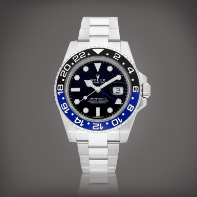 View full screen - View 1 of Lot 8732. GMT-Master II “Batman”, Reference 116710BLNR | A stainless steel dual time zone wristwatch with date and bracelet, Circa 2019 勞力士 |GMT-Master II "Batman" 型號116710BLNR | 精鋼兩地時間鏈帶腕錶,備日期顯示,約2019年製.