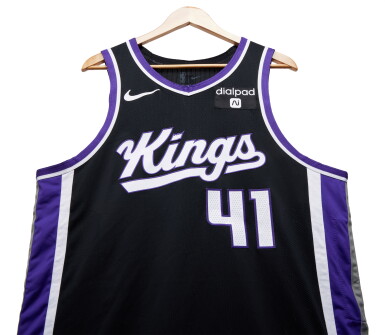 View full screen - View 1 of Lot 180. Trey Lyles Sacramento Kings 2023-2024 Game Worn Icon Edition Jersey.