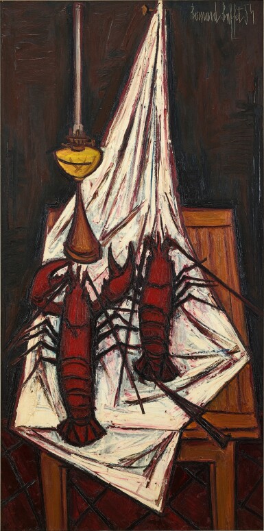 View full screen - View 1 of Lot 723. Bernard Buffet 貝爾納・布菲 | Les deux homards 兩隻龍蝦.
