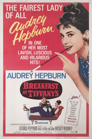 View full screen - View 1 of Lot 90. Breakfast at Tiffany's (1961), re-release poster (1965), US.