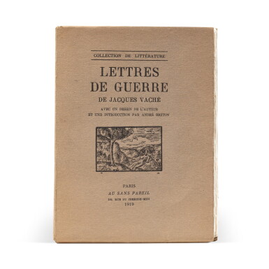 View full screen - View 1 of Lot 225. Lettres de guerre. Au Sans Pareil, 1919. Édition originale. Exemplaire de tête, sur Japon. Non coupé..