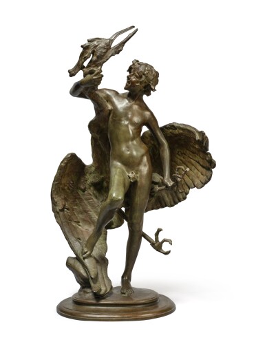 View full screen - View 1 of Lot 667. Young Faun with Heron.