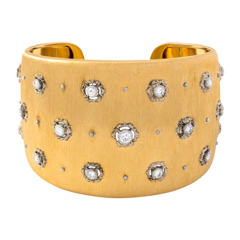 Gold and Diamond Cuff Bracelet - Main Image