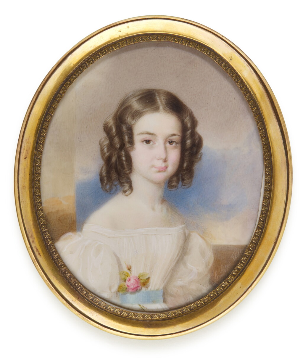 View full screen - View 1 of Lot 185. Portrait of a young girl.