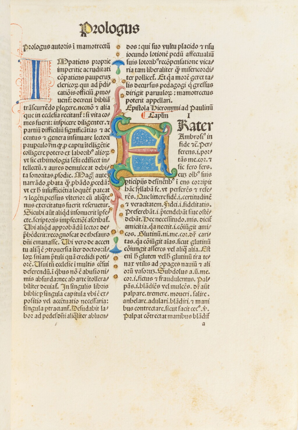 View full screen - View 1 of Lot 153. Marchesinus, Mammotrectus super Bibliam, Venice, 1478, modern tan calf.