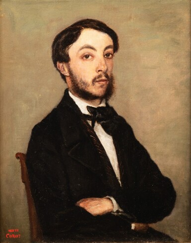 View full screen - View 1 of Lot 123. Portrait of Henri Sennegon, nephew of Corot (1828-1886) | Portrait d'Henri Sennegon, neveu de Corot (1828-1886).