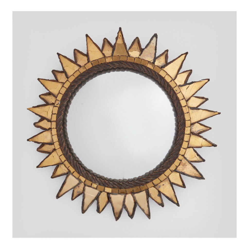 View full screen - View 1 of Lot 162. LINE VAUTRIN | "SOLEIL À POINTES N. 3" MIRROR.