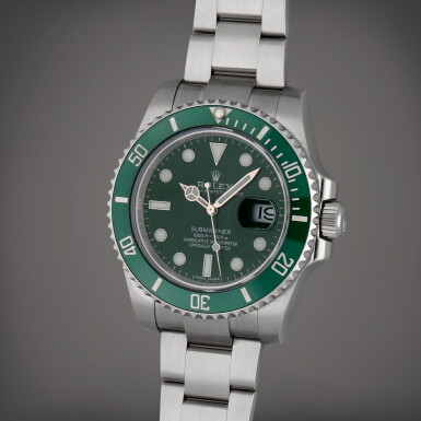View full screen - View 1 of Lot 157. Submariner 'Hulk', Reference 116610LV | A stainless steel wristwatch with date and bracelet | Circa 2010.