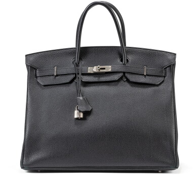 View full screen - View 1 of Lot 484. Black Clémence Birkin 40 Palladium Hardware, 2010.