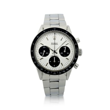 View full screen - View 1 of Lot 50. REFERENCE 6264 DAYTONA A STAINLESS STEEL CHRONOGRAPH WRISTWATCH WITH BRACELET, CIRCA 1970.