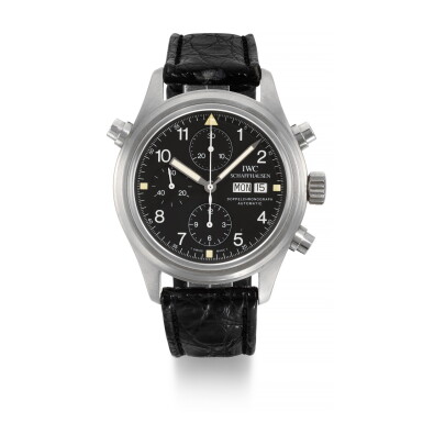 View full screen - View 1 of Lot 951. REFERENCE 3711, DOPPELCHRONOGRAPH STAINLESS STEEL SPLIT-SECONDS CHRONOGRAPH WRISTWATCH WITH DAY AND DATE CIRCA 1995.