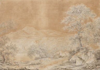 View full screen - View 1 of Lot 39. Two views of Naples: A) The Bay of Naples from Posillipo, with Mount Vesuvius B) The Neapolitan countryside.