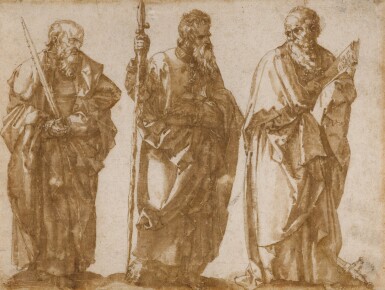 View full screen - View 1 of Lot 78. Saints Simon, Thomas and Paul, after Durer.