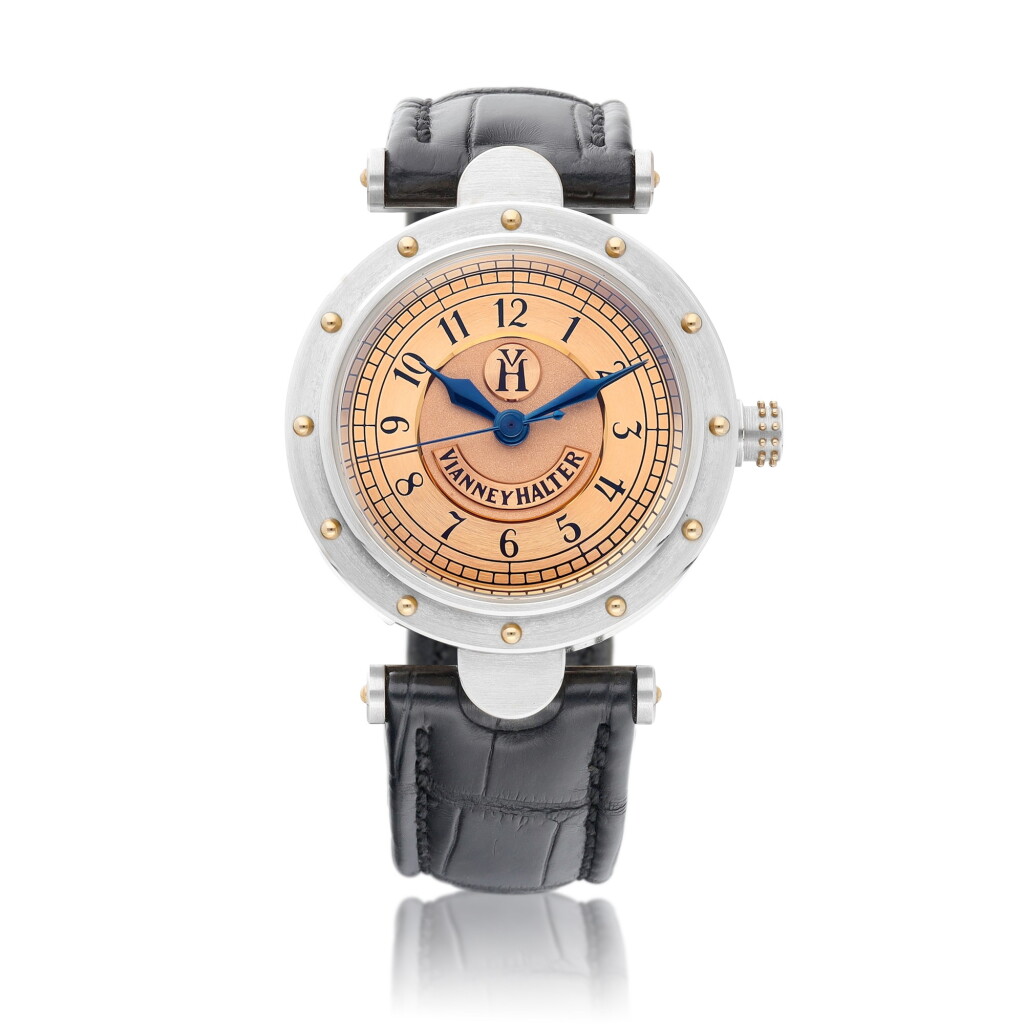 View full screen - View 1 of Lot 2133. Classic | A white gold wristwatch with copper coloured dial, Circa 2007 | Vianney Halter | Classic | 白金腕錶,備銅色錶盤,約2007年製.