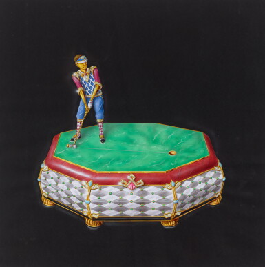 View full screen - View 1 of Lot 12. Design of a Gérald Genta desk clock with accompanying NFT Circa 1990.