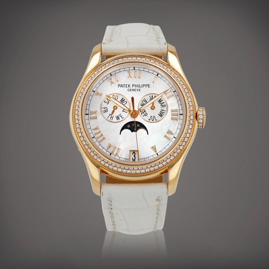 View full screen - View 1 of Lot 122. Reference 4936R Montre bracelet en or rose avec quantième annuel et phases de lune | Pink gold annual calendar wristwatch with moon phases Vers 2007 | Circa 2007.