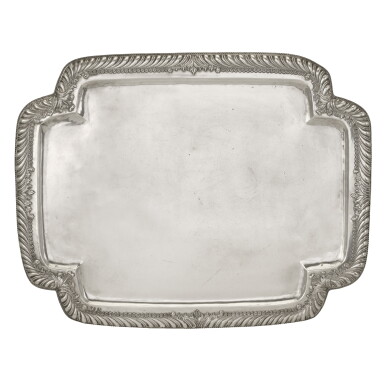 View full screen - View 1 of Lot 118. A Batavian silver tray, early 18th century, marked with town mark and K with dot mark.